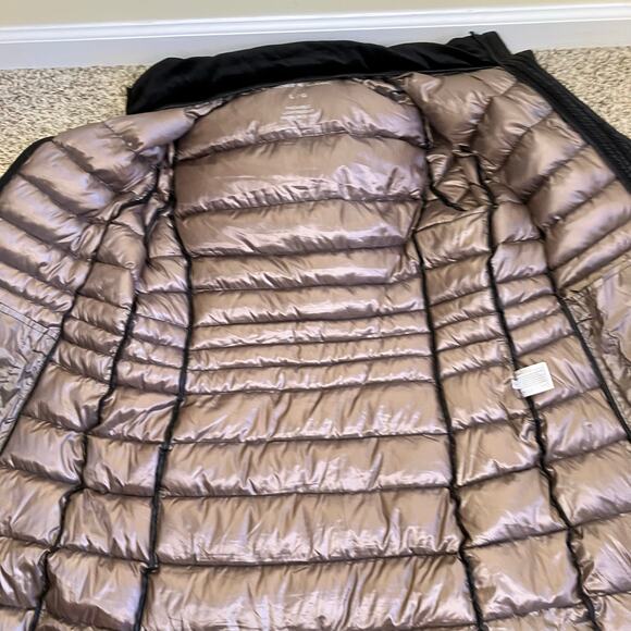 Andrew Marc Sz L Lightweight Packable Premium Down Jacket Quilted Long Black - Picture 14 of 16